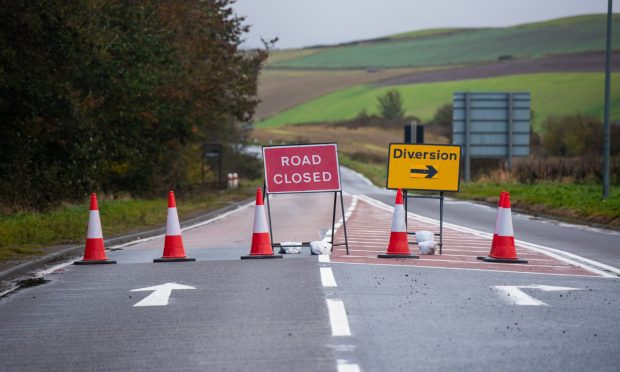The A92 at Kilmany has reopened after earlier flooding has closed the road.