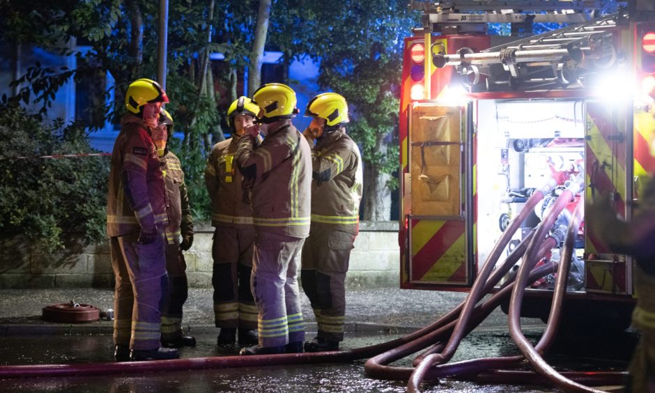 The Scottish Fire and Rescue Service in attendance at the blaze in St Andrews on October 13.