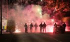 Fireworks were thrown during last year's Kirkton riots. Image: Kim Cessford/DC Thomson.