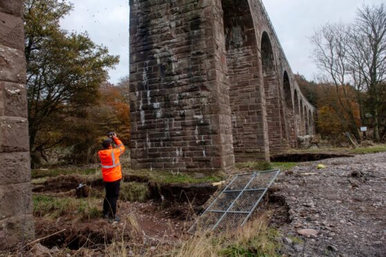 Engineers are working on full inspections of the A92 Lower North Water Bridge and neighbouring viaduct. Image: Kath Flannery/DC Thomson