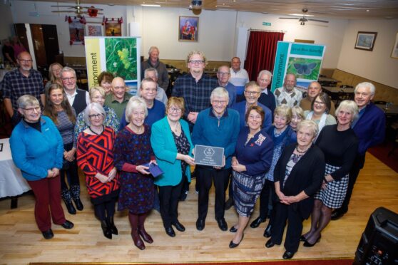 Angus Lord Lieutenant Pat Sawers (centre right) joined the East Haven Together celebration in Carnoustie. Image: Kenny Smith/DC Thomson