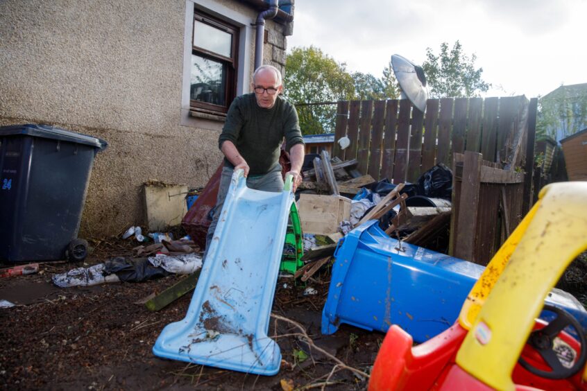Dundee resident Gordon Hunter had his house destroyed by flooding during Storm Babet.