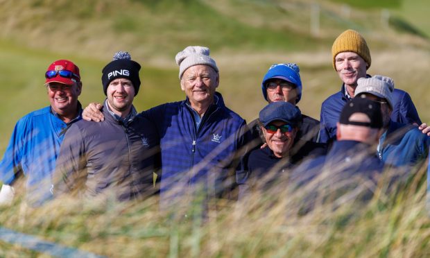 Groundhog Day star Bill Murray was among the celebrities at Kingsbarns in Fife on Tuesday. Image: Kenny Smith/DC Thomson