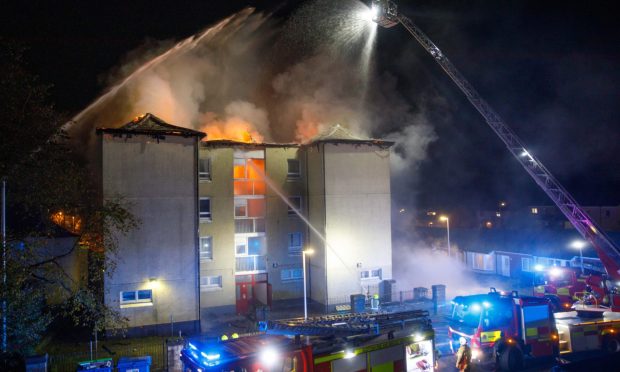 Firefighters tackled the blaze throughout the night.