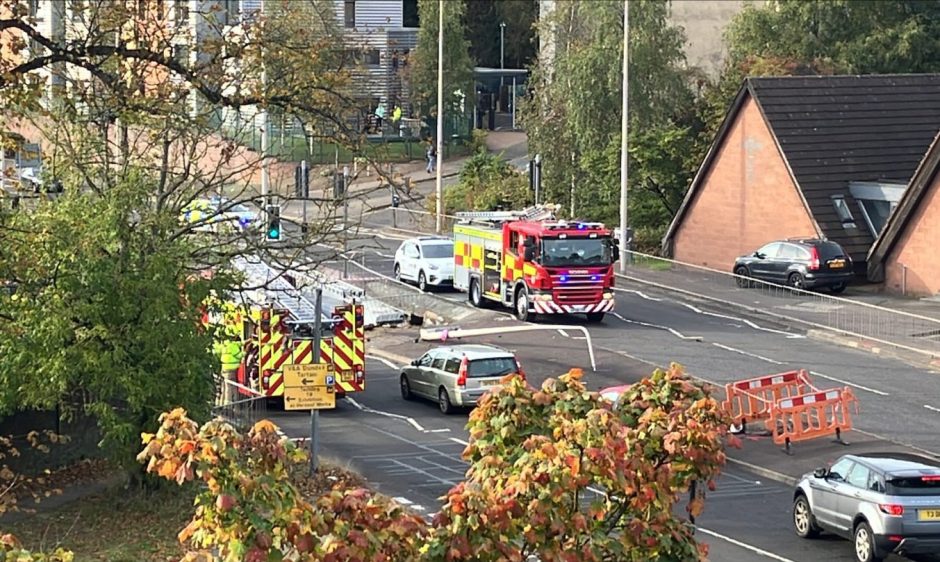 crash causes delays in Dundee