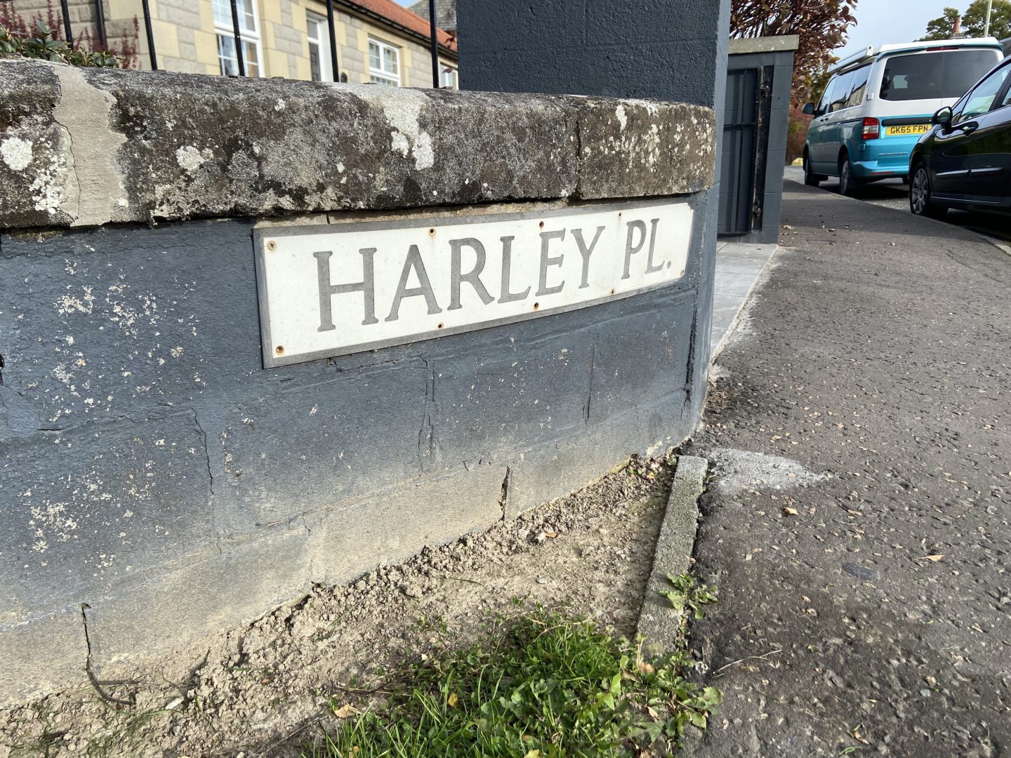 A sign for Harley Place in Perth.