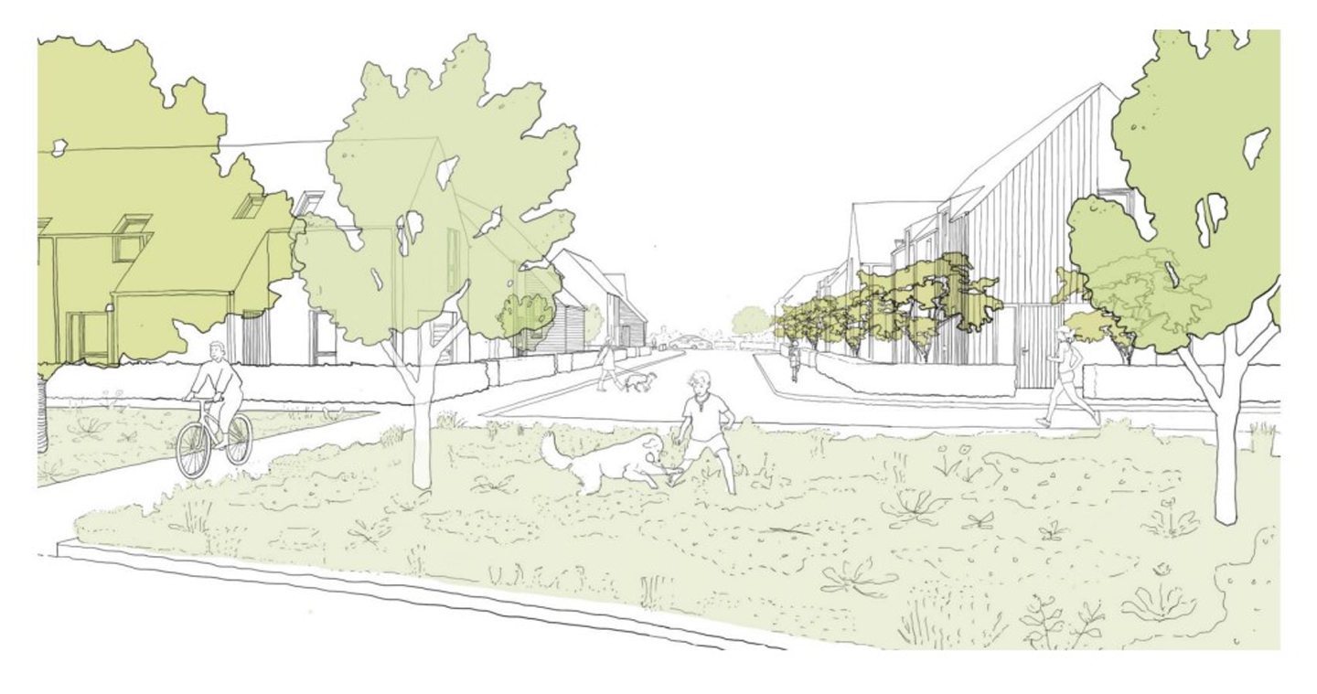 Artists impression of Bridge of Earn housing site