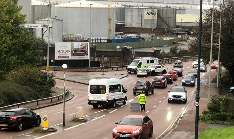 Crash on East Dock Street in Dundee