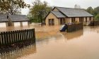 The River South Esk swamped Finavon. Image: Supplied