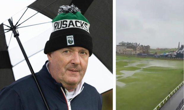 Piers Morgan was due to play at St Andrews' Old Course.