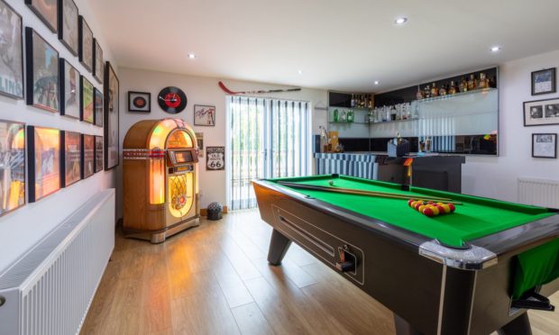 The Kirkcaldy home features a bar/games room. Image: Bell Ingram