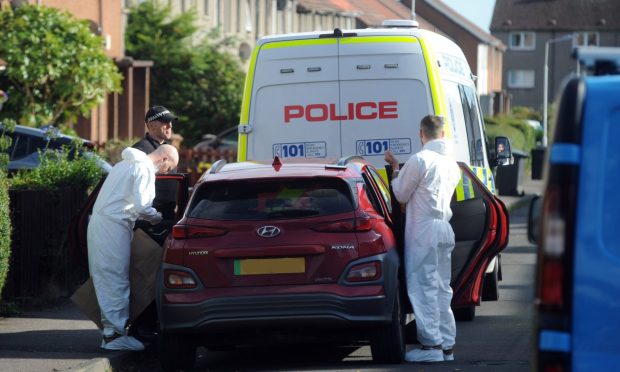 Police at Cairnwell Place, Kirkcaldy.