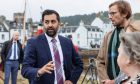 First Minister Humza Yousaf speaks to members of the public as the Scottish Government's travelling cabinet programme continues. Image: PA