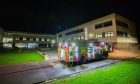 A fire engine outside Levenmouth Academy