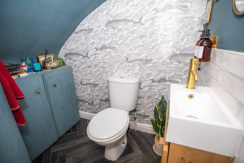 The couple added a second loo to the house during the renovation. 
