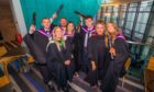 Left to right is Cai Macdonald, Kelli Cochrane-Sharp, Daniel Ferguson, Bethany Calderwood, Charlie Page, Jen Austin (lecturer) and Arrianna Loughran, all graduating in Bsc Sports and Fitness.
Image: Steve MacDougall/DC Thomson