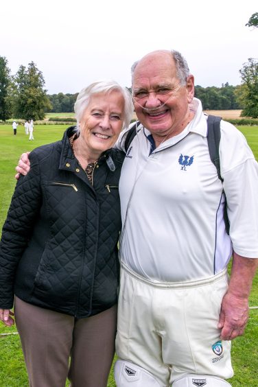 Alec Steele pictured with his wife Hazel who is a big supporter of his passion for cricket.