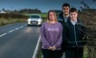 Scott and Sarah Clark are too worried to allow Conor to walk the route to Levenmouth Academy Fife Council says is 'available' for him. Image: Steve Brown/DC Thomson.