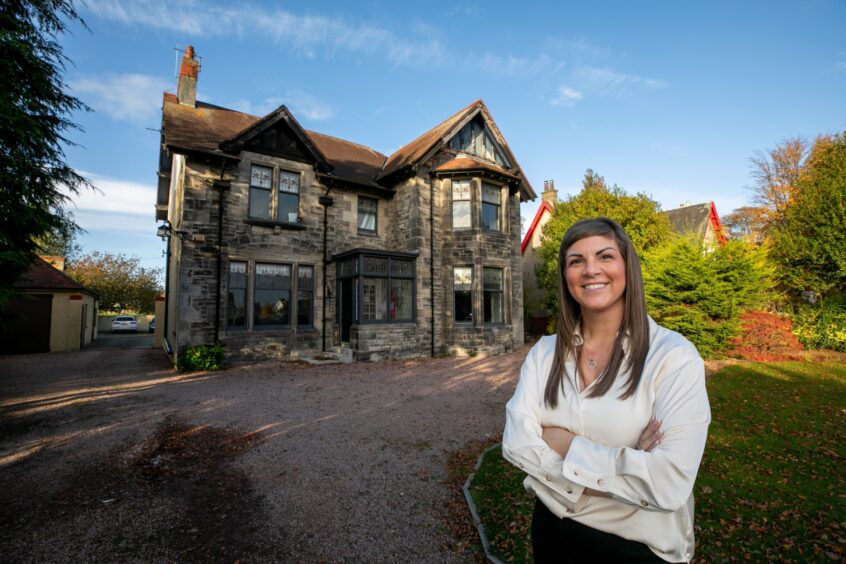 Tina Ramzi outside the converted flats on Windygates Road, Leven.