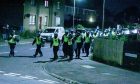 Riot police in Kirkton.