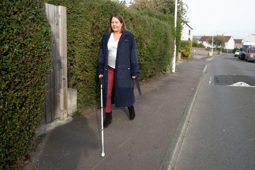 Rosemarie, who is blind, wanted to be able to walk locally near her home in Kirkcaldy.