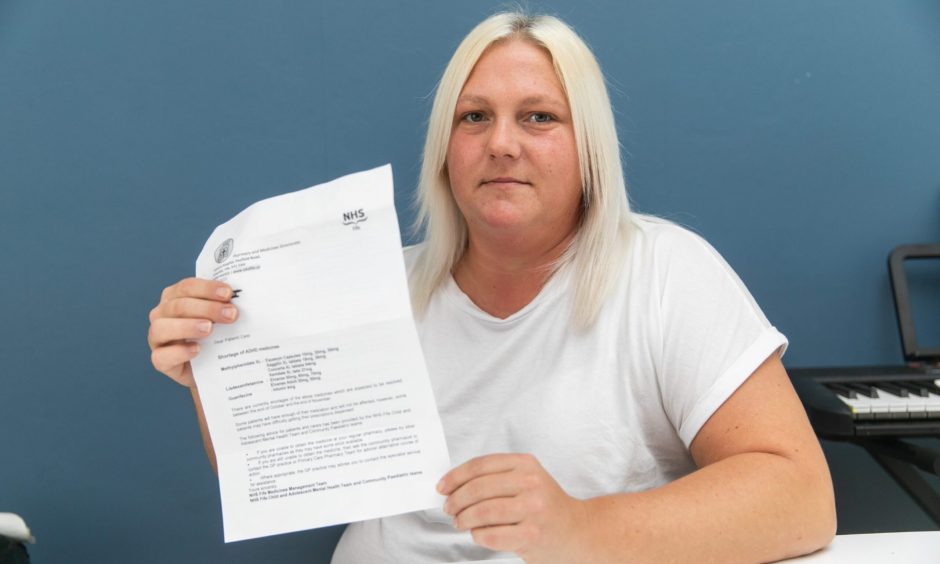 Methil mum Sabrina Duncan has raised concerns along with other Fife parents about the shortage of some ADHD medications.