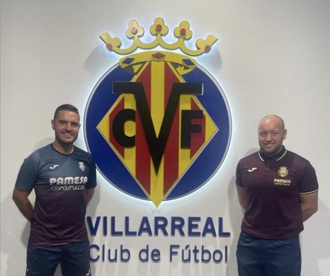 Kurt Herd, right, and Villarreal head of international, Carlos Ortiz