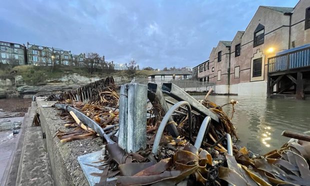 Damage to St Andrews Aquarium.