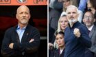 Dundee United owner Mark Ogren (left) and manager Jim Goodwin