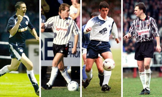 From left: Andy Tod at Raith Rovers, Jimmy Nicholl at Dunfermline, Stevie Crawford at Raith and and Paul Smith at the Pars. Images: SNS.