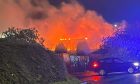 Firefighters battled a large blaze at Wester Gourdie Industrial Estate in Dundee on Friday night. Image: Supplied