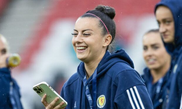 Amy Gallacher is aiming for more Scotland caps after her elevation to the national set-up. Image: SNS