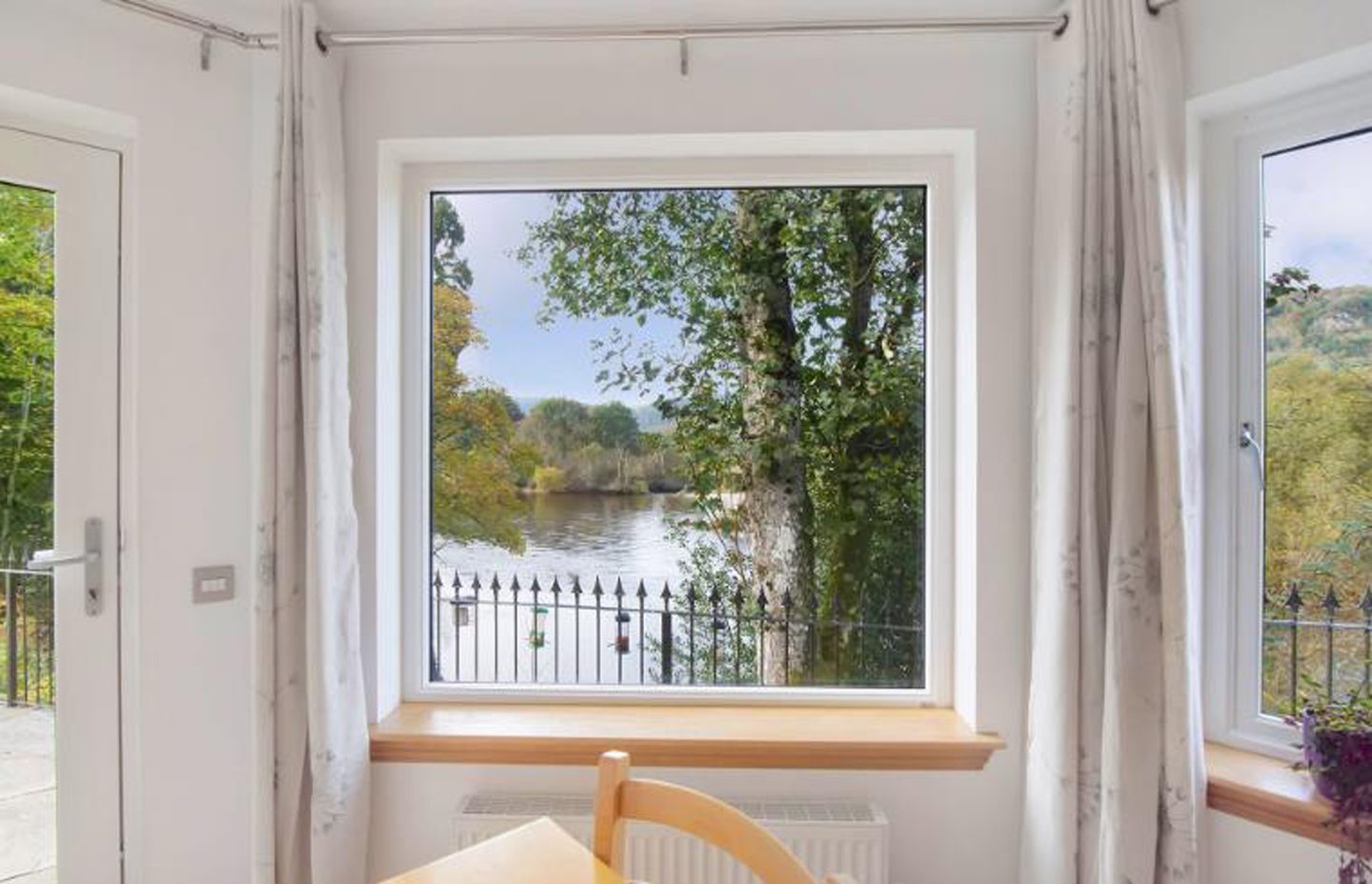 Views of the River Tay from inside the property.