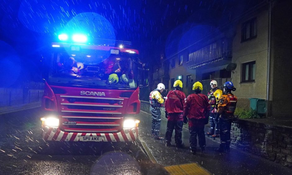 Emergency crews in Brechin on Thursday, October 19 2023