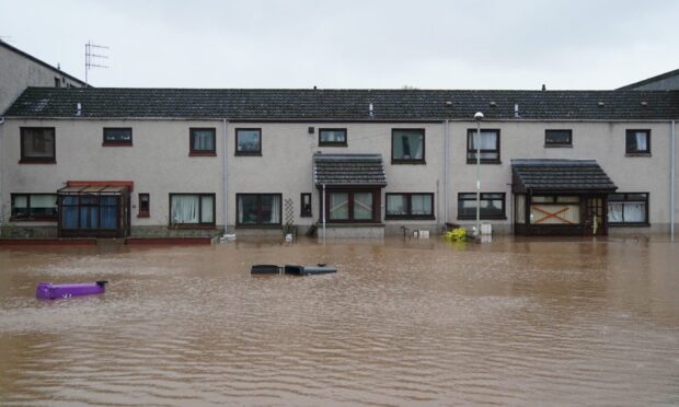 Storm Babet caused flooding in Brechin.