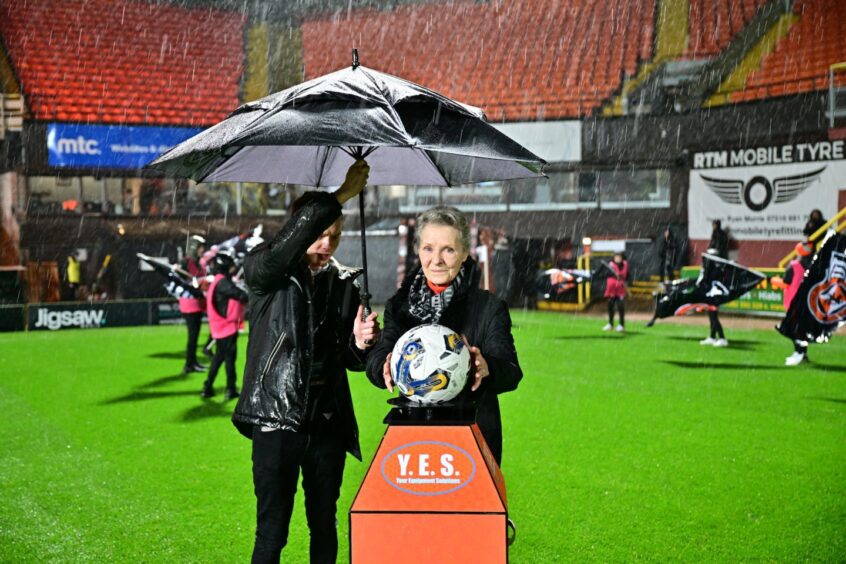 Doris McLean is welcomed back to Tannadice