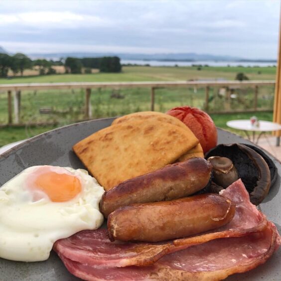 Breakfast with a view at Loch Leven Larder in Kinross. 