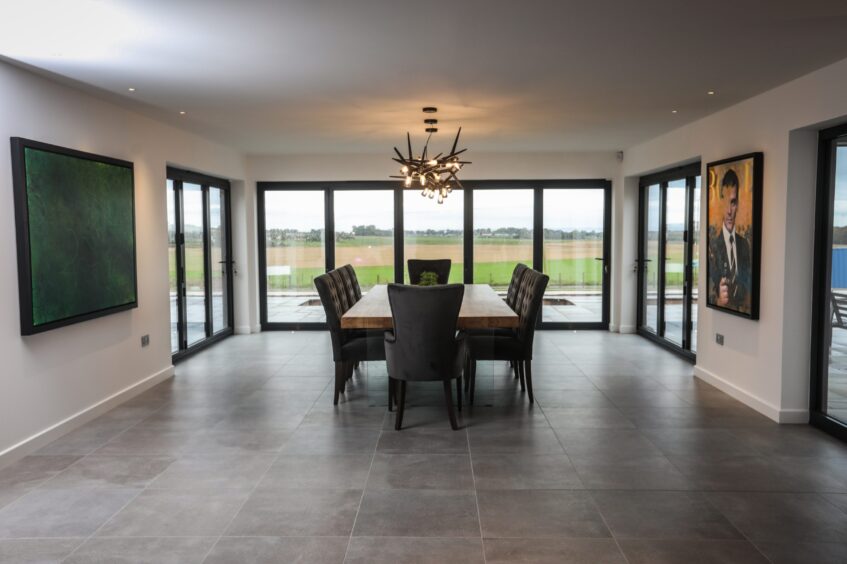 Dining room at Tarriebank Farm Home