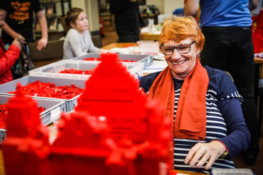 Arbroath Abbey Lego model build.