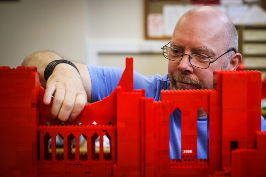 Arbroath Abbey Lego model build.