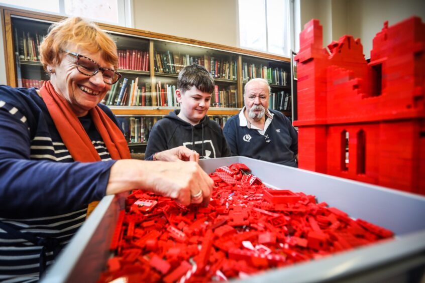 Arbroath Abbey Lego model build.