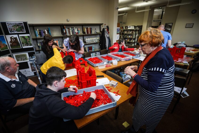 Arbroath Abbey Lego model build.