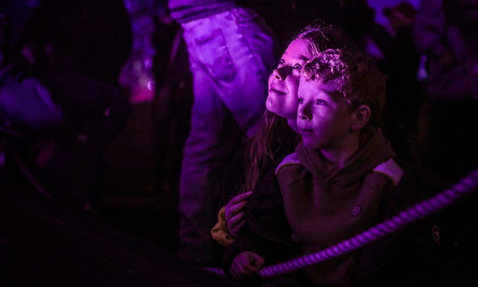 Youngsters' faces are lit up at Enchanted Forest 2023.