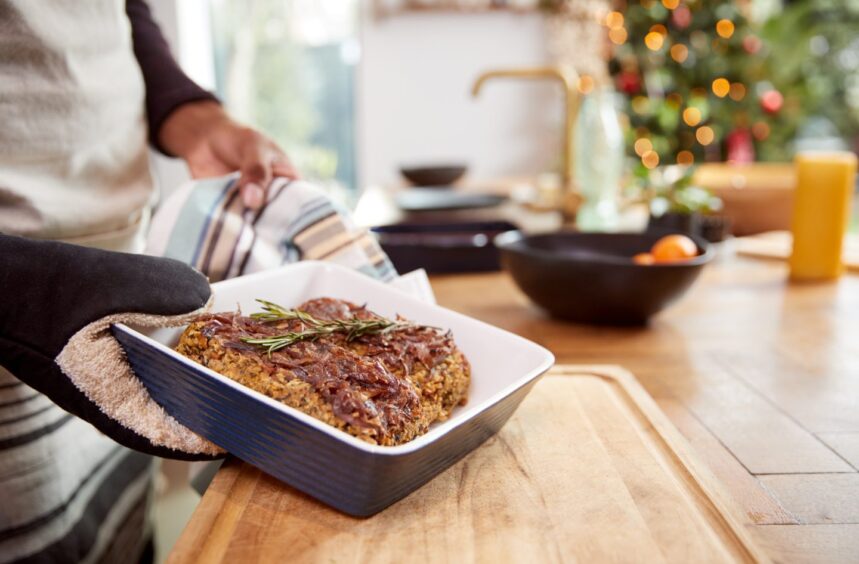 A Christmas day lunch nut roast