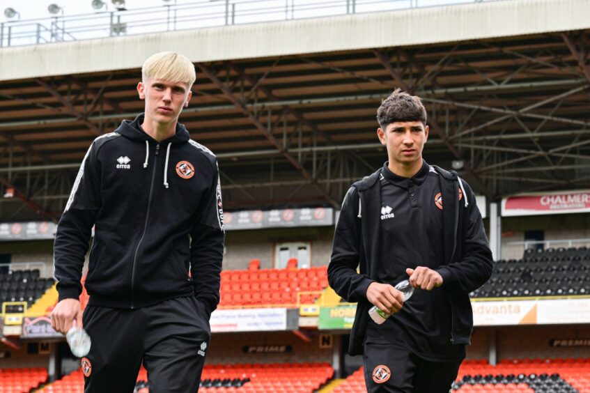 Owen Stirton, left, and Scott Constable on Dundee United duty