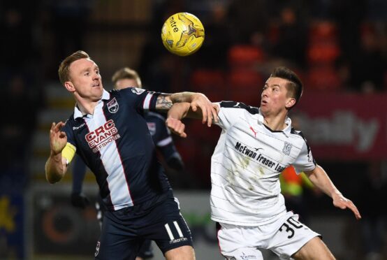 Cammy Kerr takes on Ross County. Image: SNS