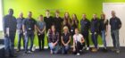 pupils of Auchmuty High School with Leviton staff