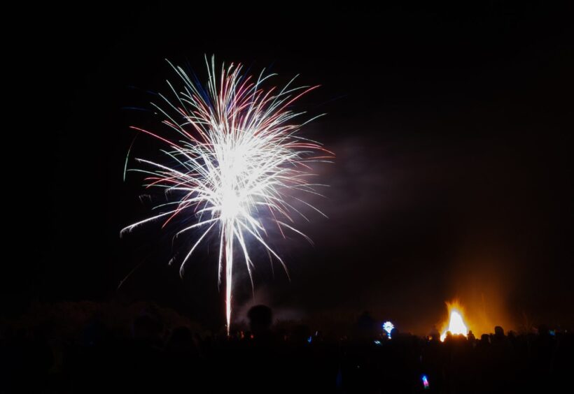 Kirriemuir bonfire night and fireworks display.