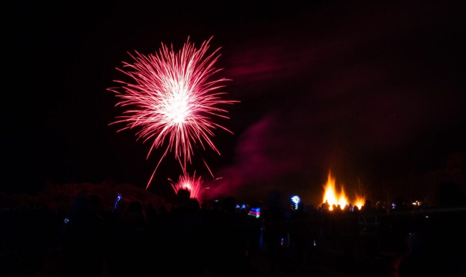 Kirriemuir bonfire night and fireworks display.