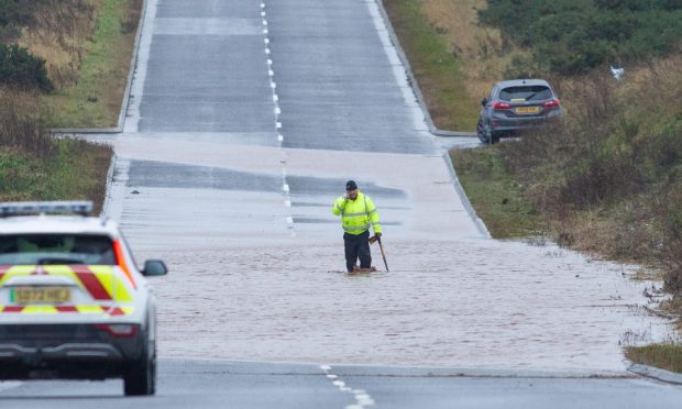 Flooding in Angus.